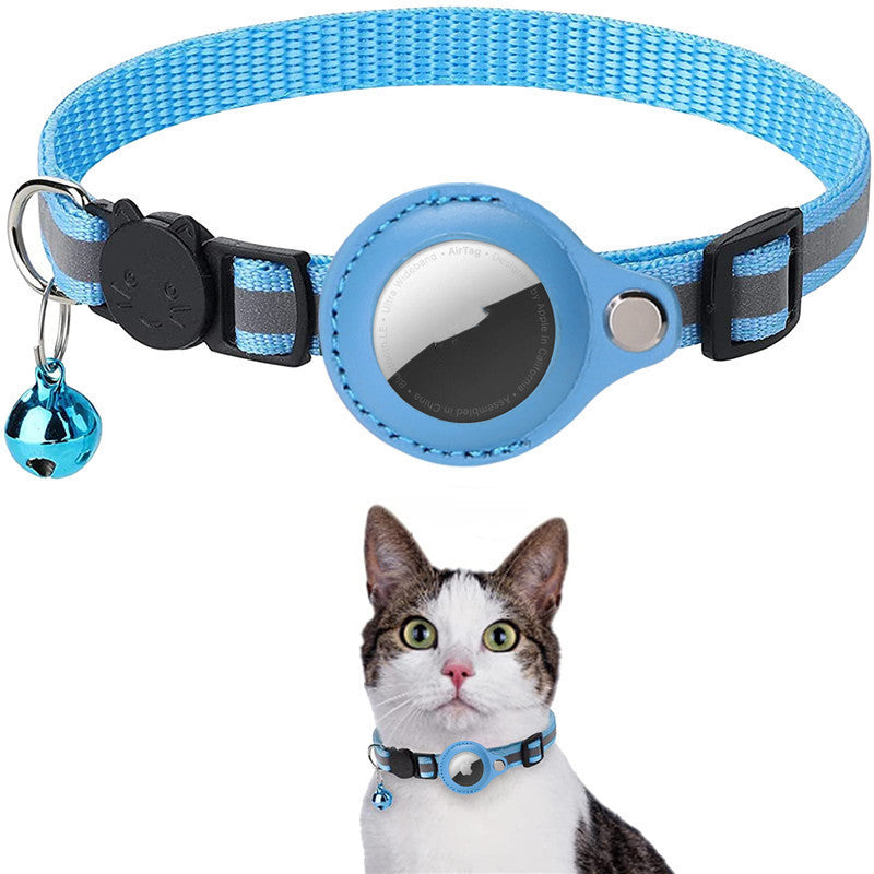 Reflective Nylon Pet Collar with Airtag Holder Waterproof Case for Dogs and Cats
