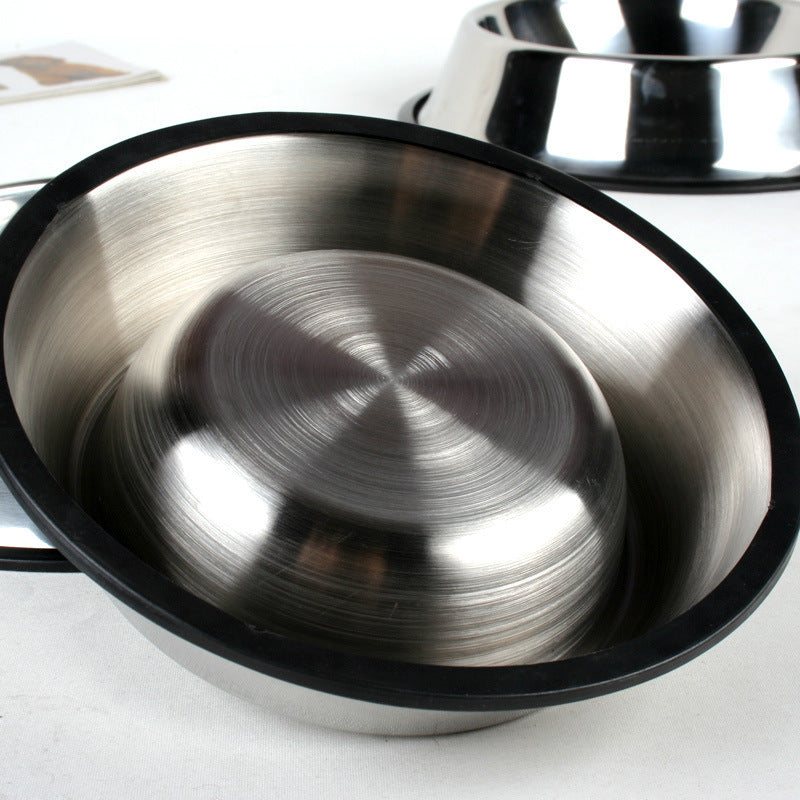 Classic Stainless Steel Pet Feeding Bowls Dogs and Cats