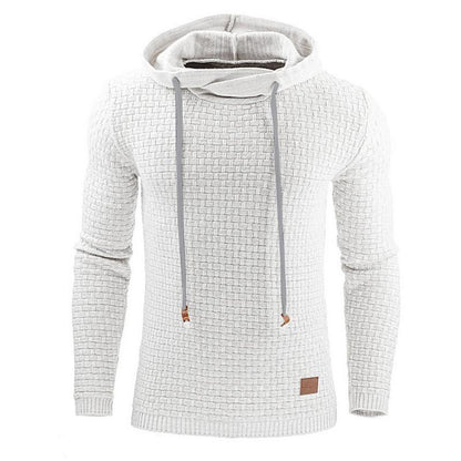 Men’s Knitted Hoodie Sweater – Long Sleeve Pullover for Autumn & Winter