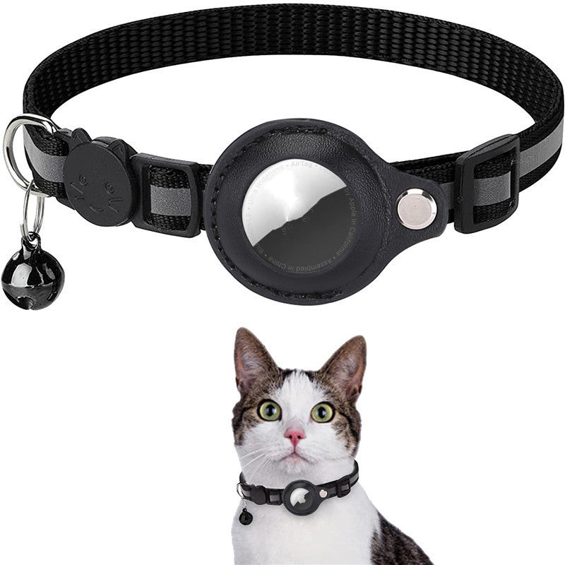 Reflective Nylon Pet Collar with Airtag Holder Waterproof Case for Dogs and Cats