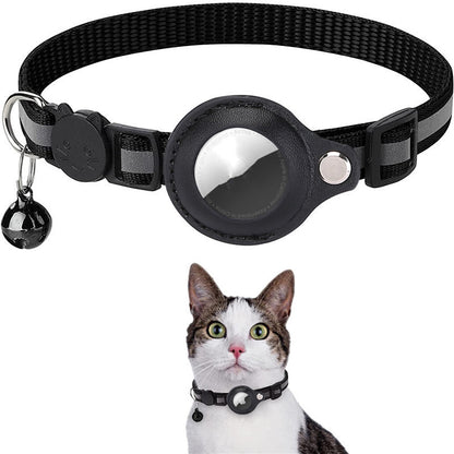Reflective Nylon Pet Collar with Airtag Holder Waterproof Case for Dogs and Cats