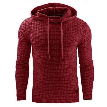 Men’s Knitted Hoodie Sweater – Long Sleeve Pullover for Autumn & Winter