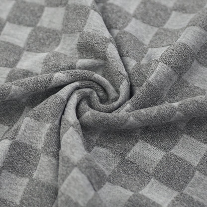 Men’s Jacquard Plaid Shorts Set – Loose Straight Casual Summer Suit