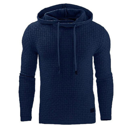 Men’s Knitted Hoodie Sweater – Long Sleeve Pullover for Autumn & Winter