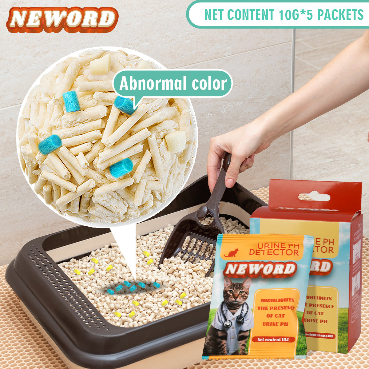 Self-Checking Cat Litter Particles – Health Monitoring Crystal Litter